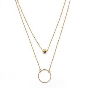 stainelss steel double layer gold - Image 1