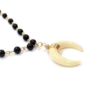 Rosary Necklace with horn - Image 2