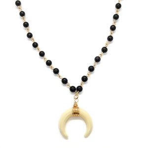 Rosary Necklace with horn - Image 1