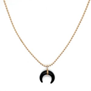 gold plated horn necklace - Image 1