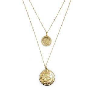 2 layer coin necklaces - Image 1