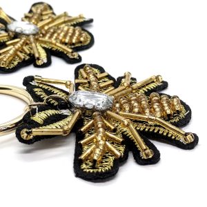Gold Bee on hoops - Image 2