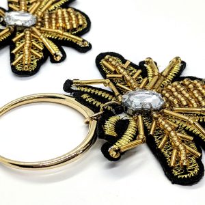 Gold Bee on hoops - Image 3