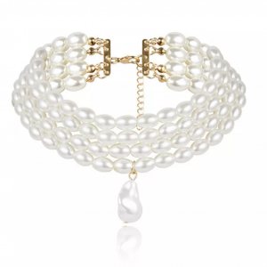 Pearl choker necklace - Image 1