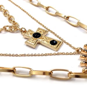 Trendy necklace 3 lines - Image 2