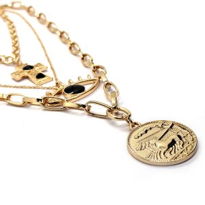 Trendy necklace 3 lines - Image 4