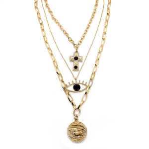 Trendy necklace 3 lines - Image 1