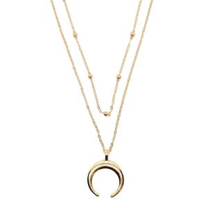 Double layer moon neckalce - Image 1