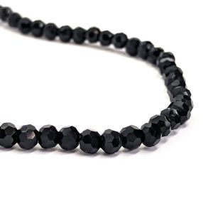 Black beads gold choker/short necklace - Image 2