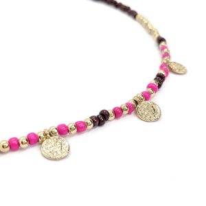 Bohemian purple short necklace - Image 2