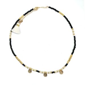 Bohemian black short necklace - Image 1