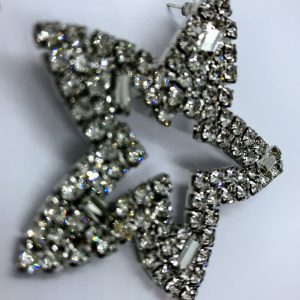 shiny rhinestone star earrings - Image 2