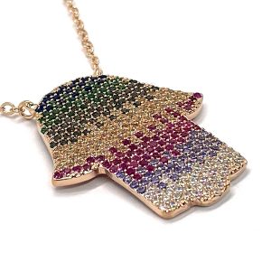 Chromatic Hand pendant full of zircons - Image 2