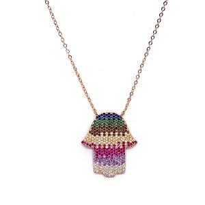 Chromatic Hand pendant full of zircons - Image 1