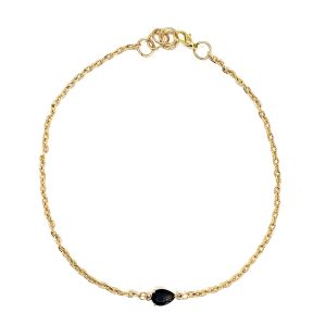 Gold chain with black crystal stone - Image 1