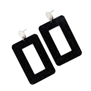 Black Acrylic glitzy earrings - Image 1