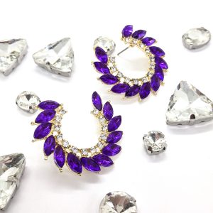 Dark purple earrings - Image 1