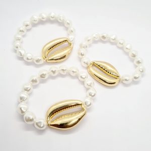 Elegant pearl shell bracelet ( elasticated ) - Image 1