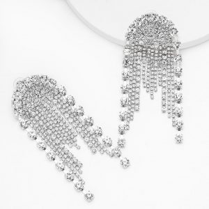 Rhinestone statement earrings - Image 1